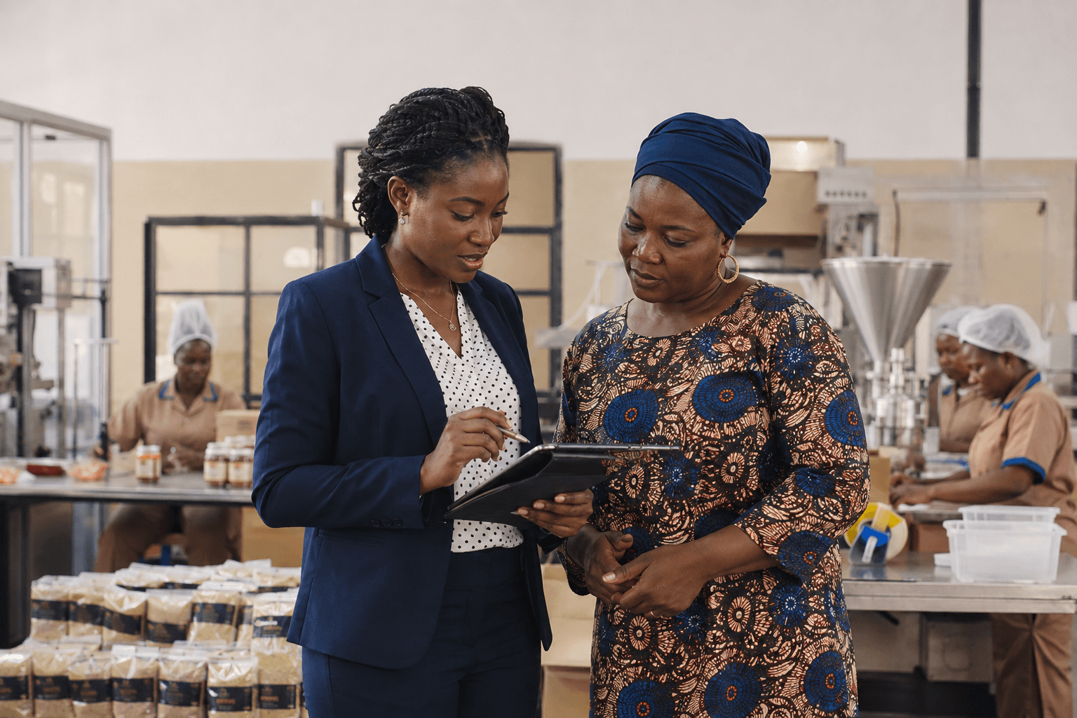 A Crestview professional conducting an authorised operational field verification at a Nigerian business